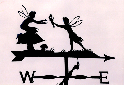 Fairies with Toadstool weathervane